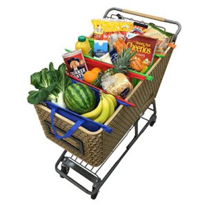 Reusable trolley grocery bag set
