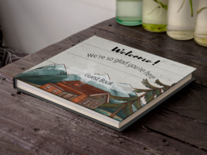 Log Cabin Themed Guest Book