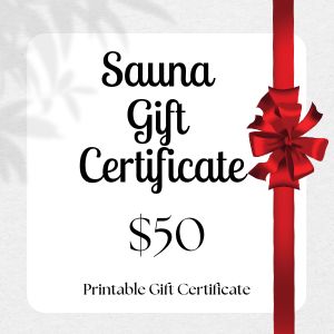$50 sauna gift certificate